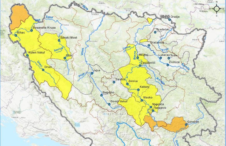 OBAVJE&Scaron;TENJE O PROGNOZI VANREDNOG HIDROLO&Scaron;KOG STANJA
