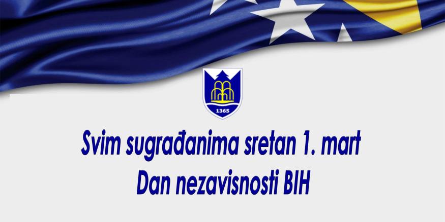 Čestitka povodom 1.marta Dana nezavisnosti BiH