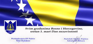 Čestitika povodom 1.marta - Dana nezavisnosti BiH
