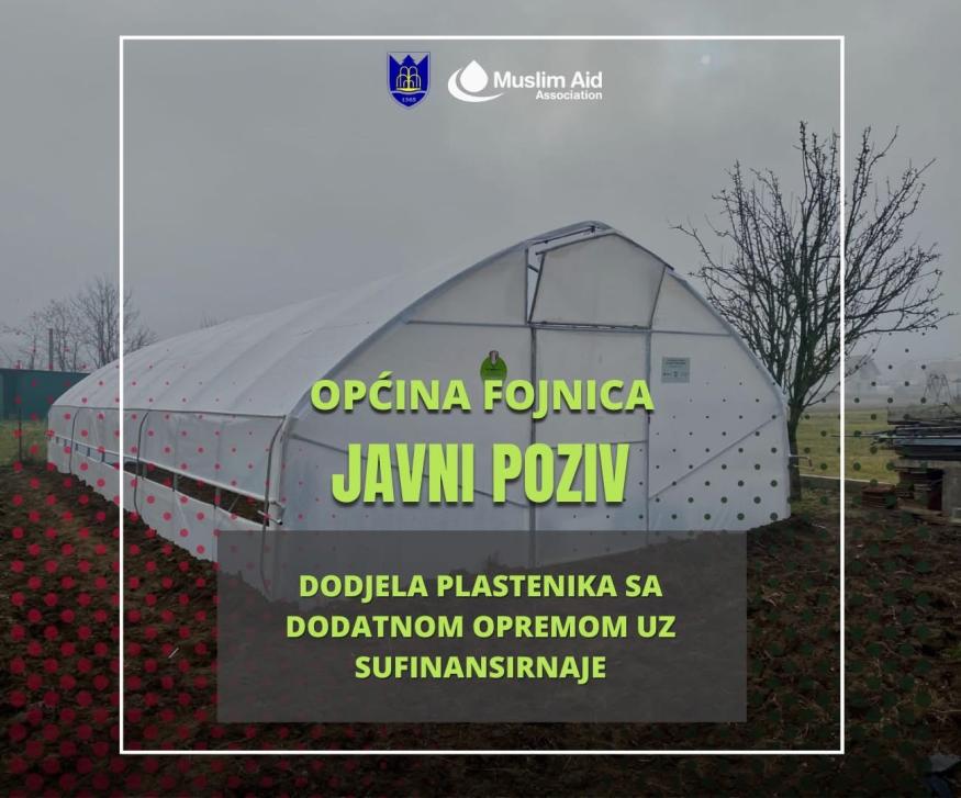 Javni poziv za podno&scaron;enje zahtjeva za dodjelu plastenika od 100 m2