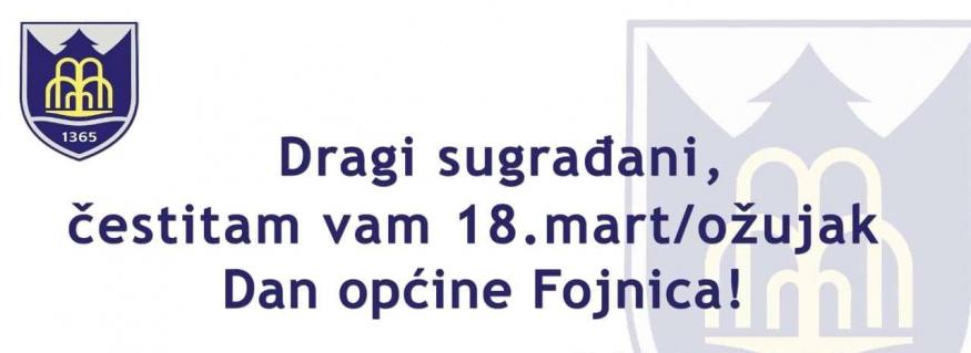 Čestitka povodom Dana općine Fojnica